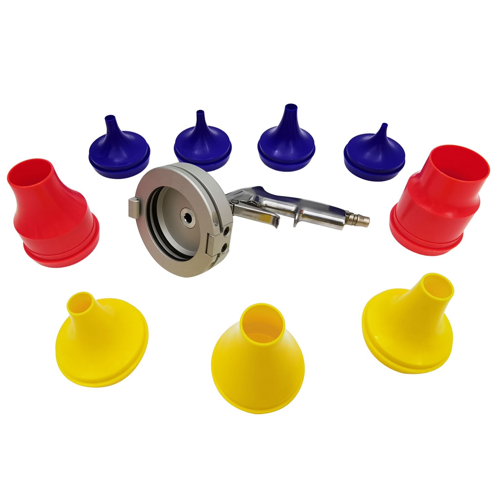 Pneumatic Hose and Tube Cleaning Gun Pressure Cleaning Tool Set with 9 Nozzles