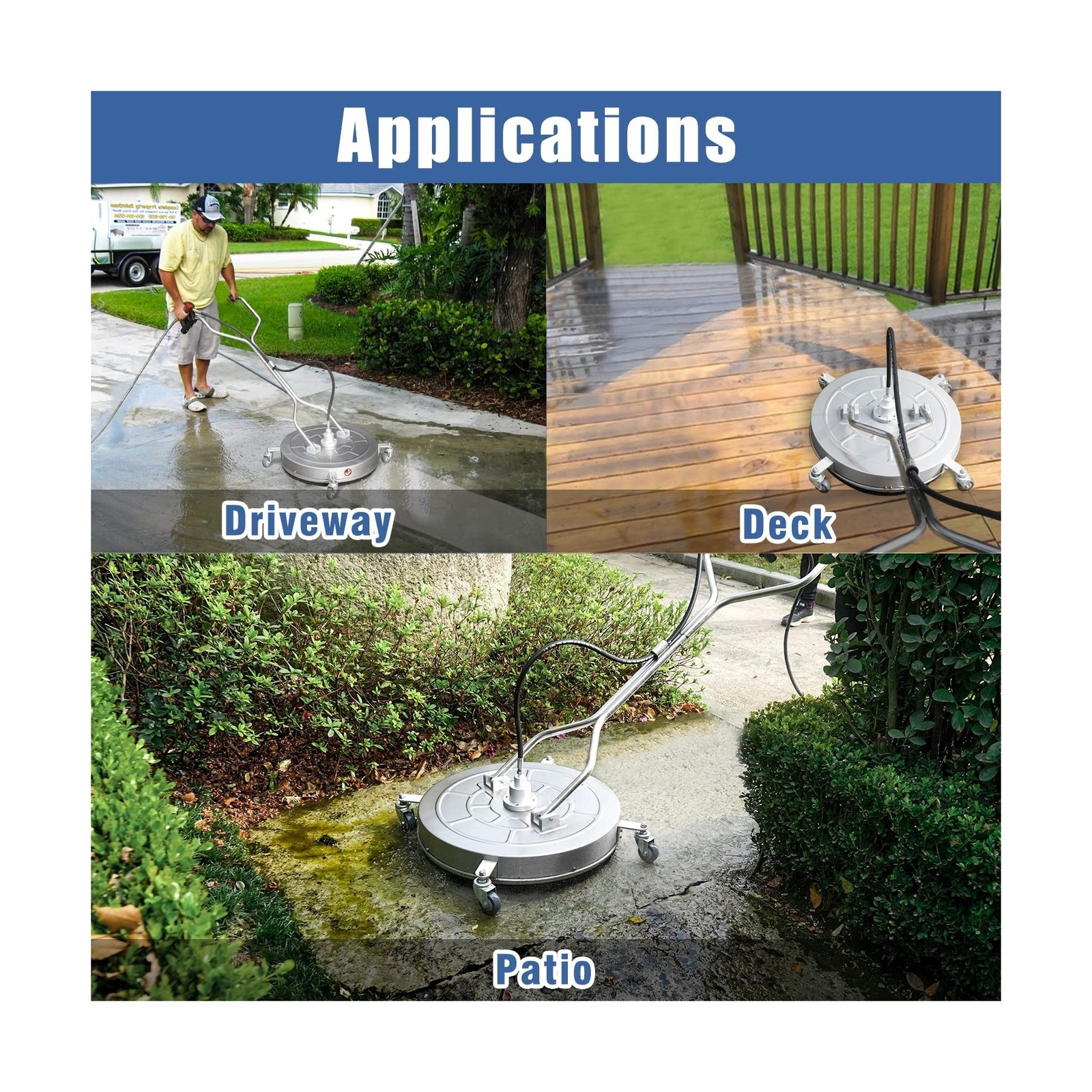 janz 24” Surface Cleaner Pro and 24 FT Telescoping Wand Pro