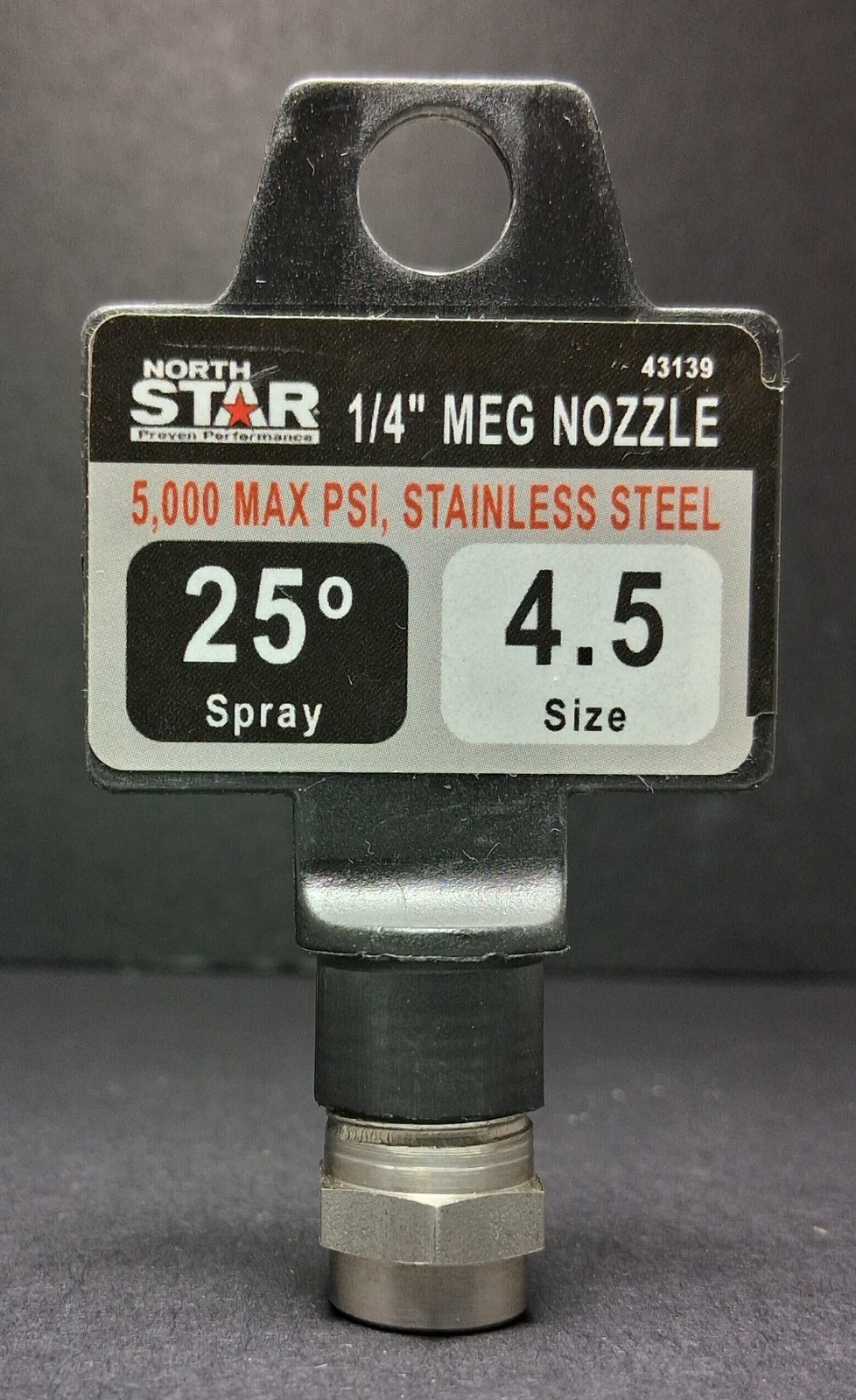 USA Meg 25045 Jetwash 25°, Size 4.5 Pressure Washer Spray Nozzle 1/4″ NPT S/S