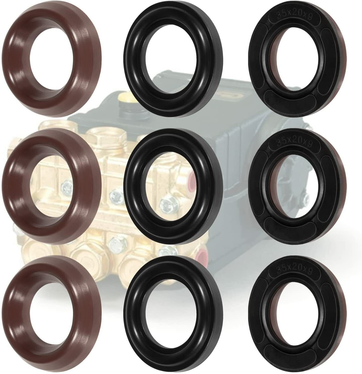 General Pump Kit 69 PACKING KIT 20mm, Repair Kit fits GP K69 Interpump (3 sets)