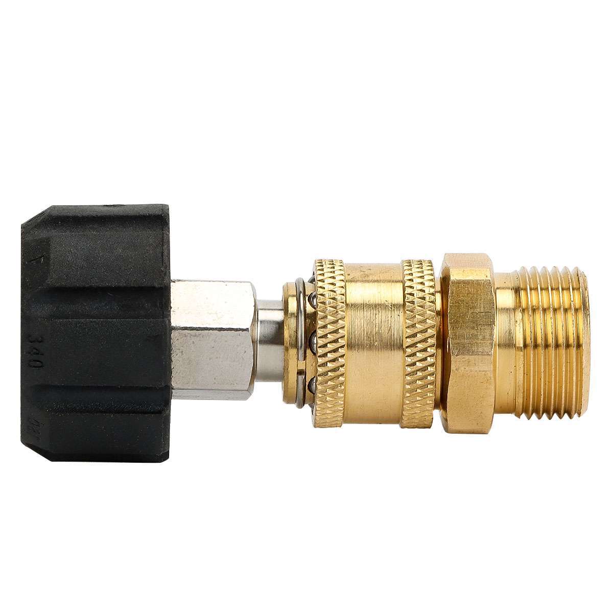 Pressure Washer Hose Connector Adapter Set Quick Connect M22 to 1/4″ Gun to Wand