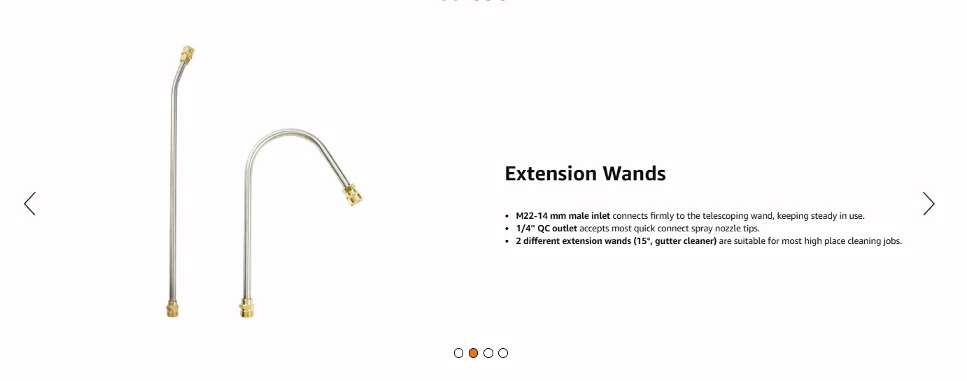 24FT Telescoping Pressure Washer Wand Kit w/Gutter Cleaner & 5 Nozzle Tips