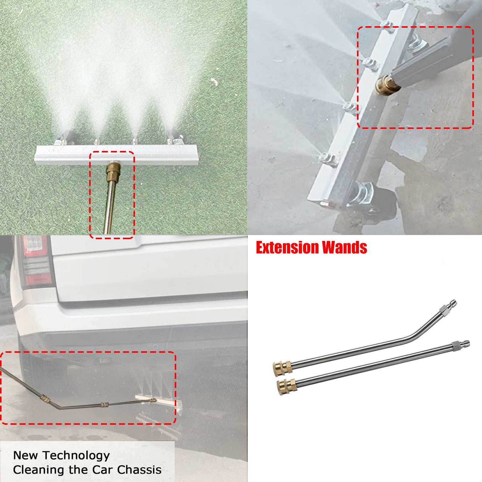 16 Inch Extension Wand Pipe For High Pressure Washer 1/4 Quick-Connect Tool