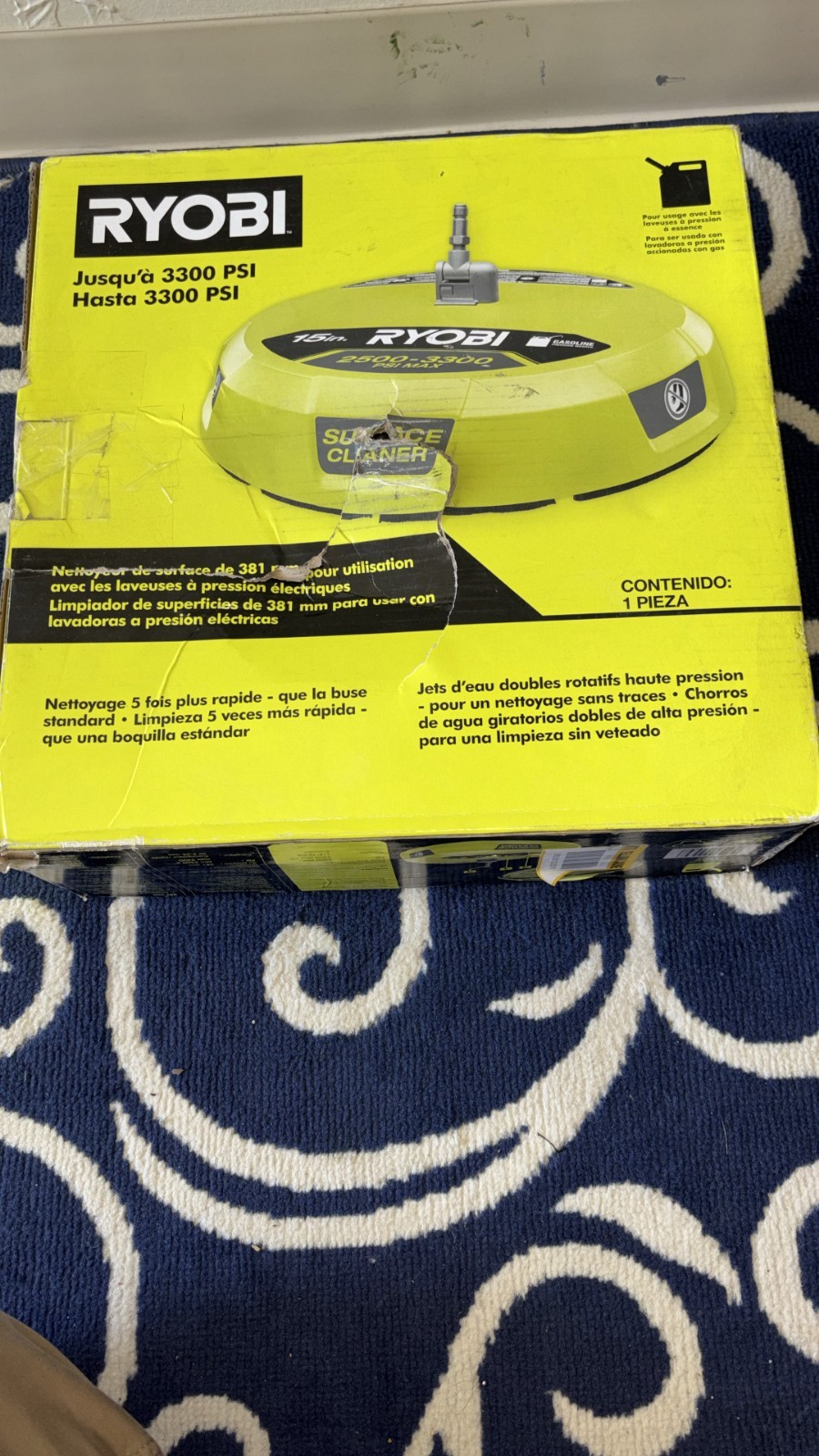 Ryobi RY31SC01 15 inch 3300PSI Surface Cleaner