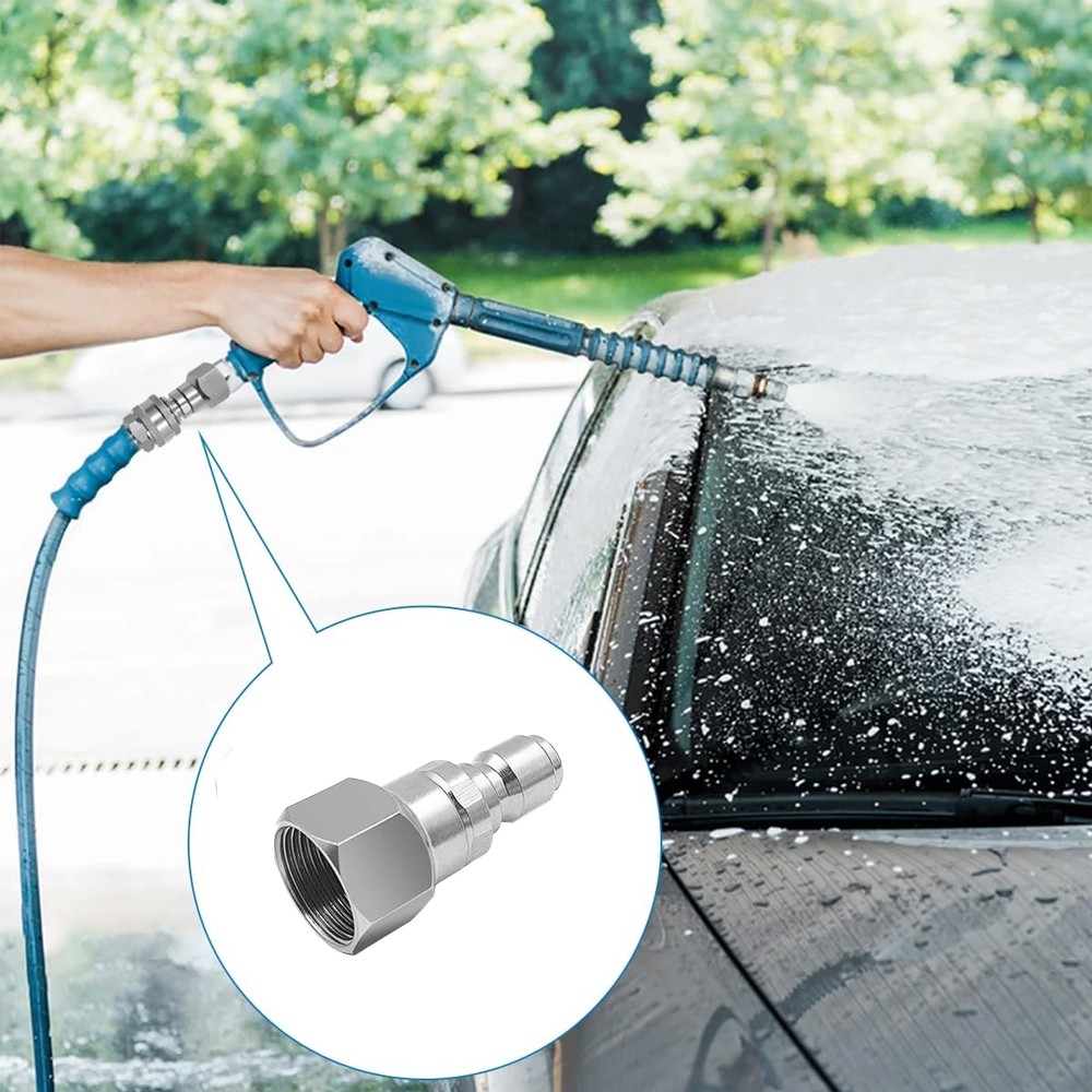 Quick Connect Swivel Plug Adapter for Pressure Washer Gun M22 14mm to 3/8″