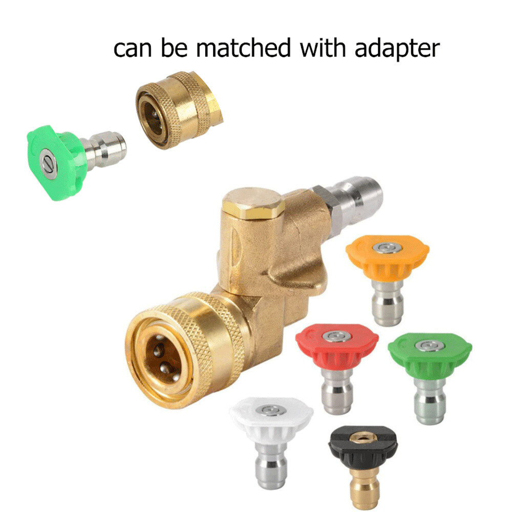 5pcs 1/4″ Pressure Washer Spray Tips Nozzles High Power Kit Quick Connect Sets