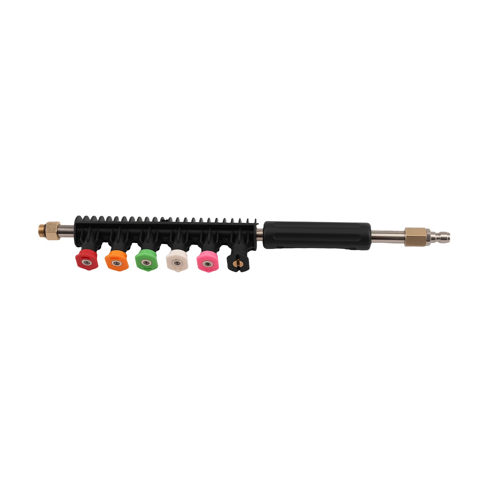 Pressure Washer Extension Wand 15in 7pcs Brass 4000PSI 6 Nozzle Tips Set