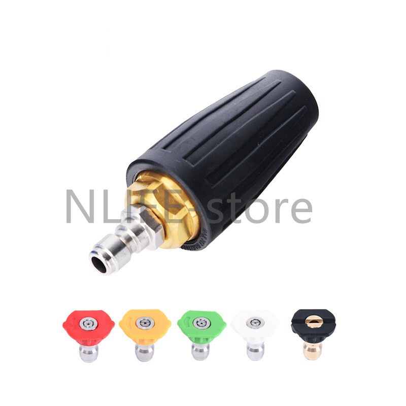 4.0GPM Pressure Washer Rotating Brass Turbo Nozzle Spray Tip 4000PSI 1/4″ Quick