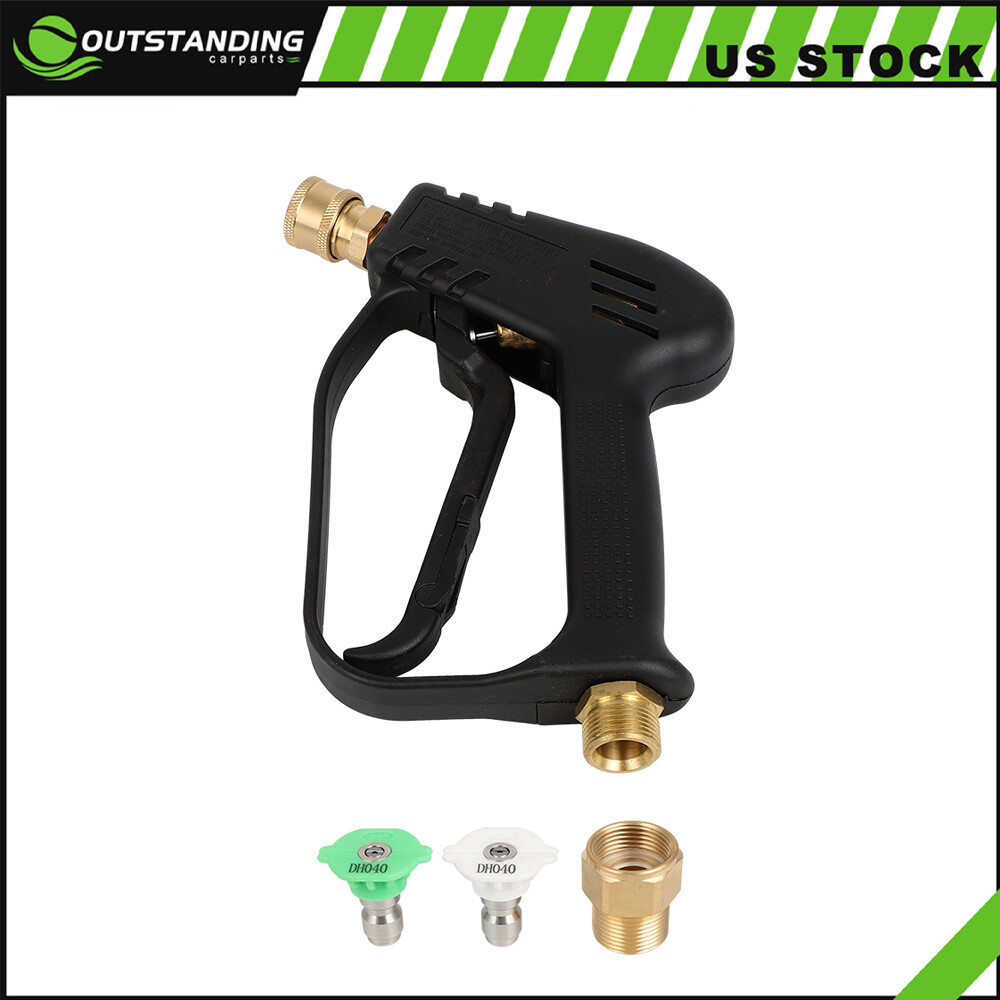 Short Pressure Washer Gun w/M22-14mm Inlet Stubby High Pressure Handle Gun New