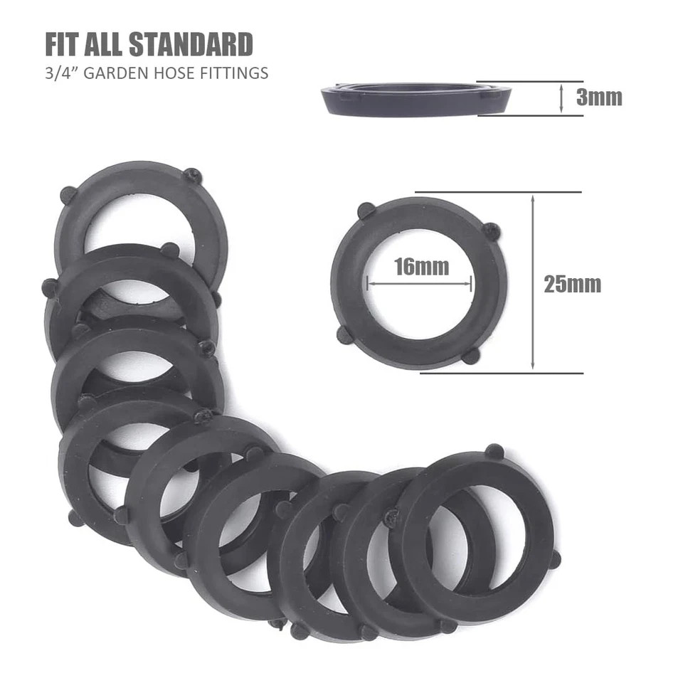30 Pack Garden Hose Rubber Washers Seals for 3/4 Hose Fittings