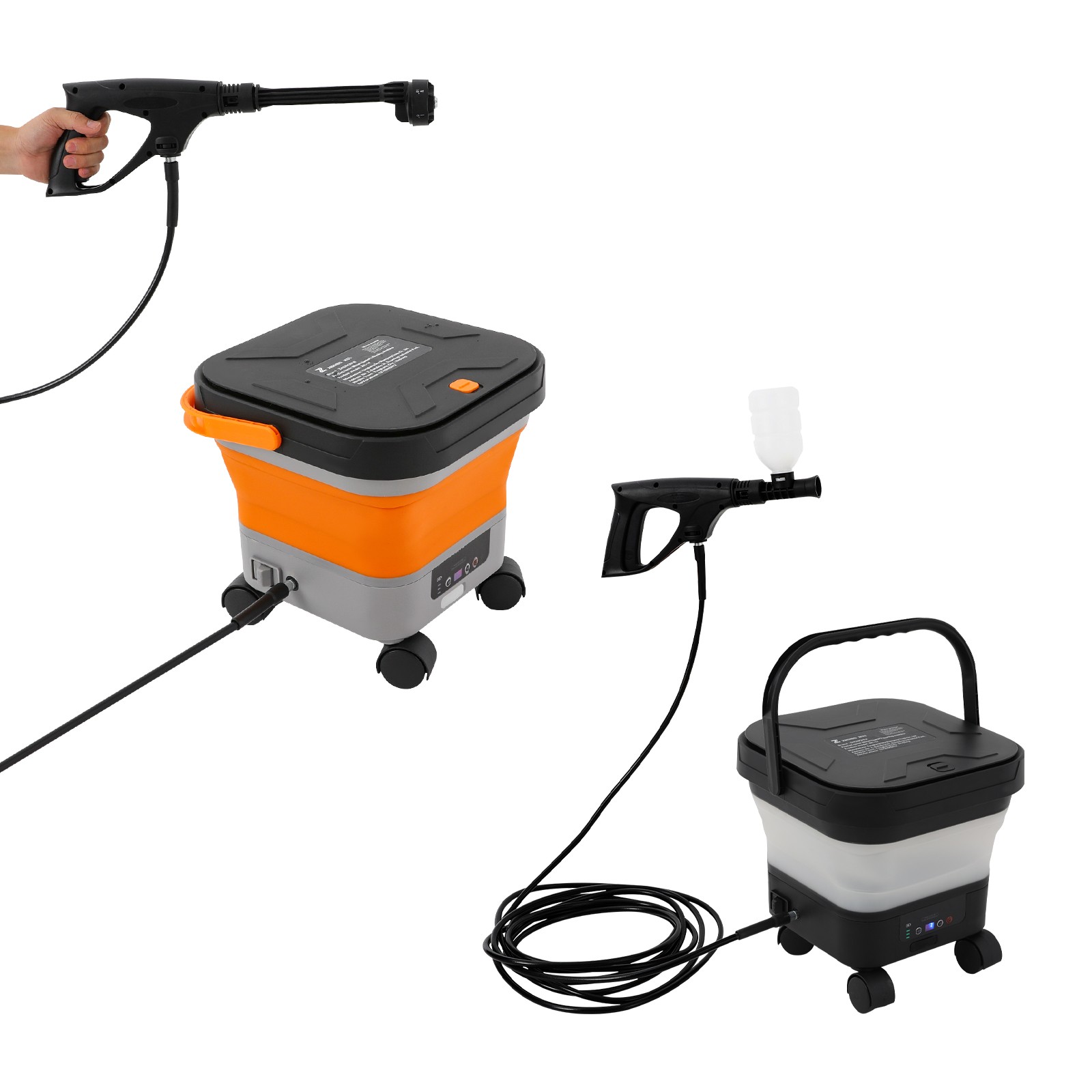 7 Gears Multifunction Pressure Washer Foldable Car Wash Machine 2-Color-Select