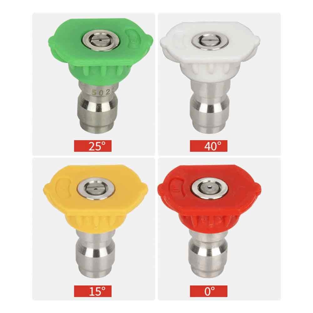 0° – 40° High Pressure Washer Spray Nozzles Quick Connect Tip For Washer Gun New