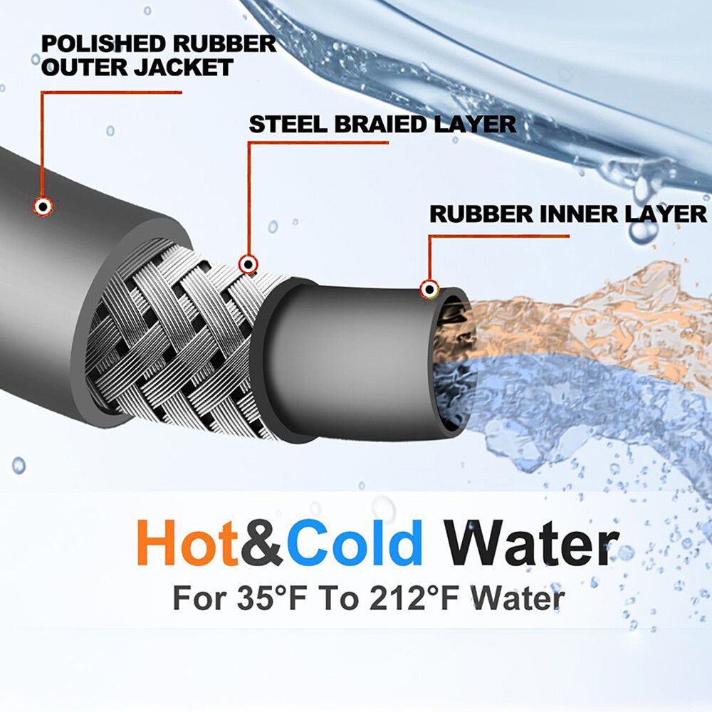 YAMATIC 4000 PSI 1/4″ Pressure Washer Hose Kink-Wear for Hot Water