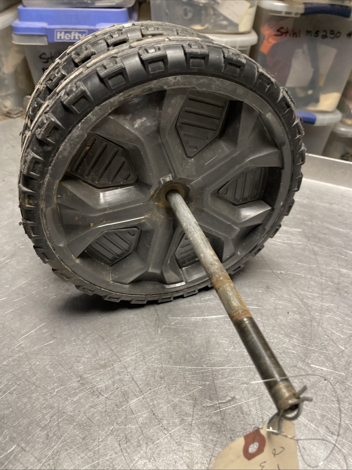 OEM GOOD USED PRESSURE WASHER 2- 10″ X 2″ WHEELS W/ 1/2″ X 18″ AXLE