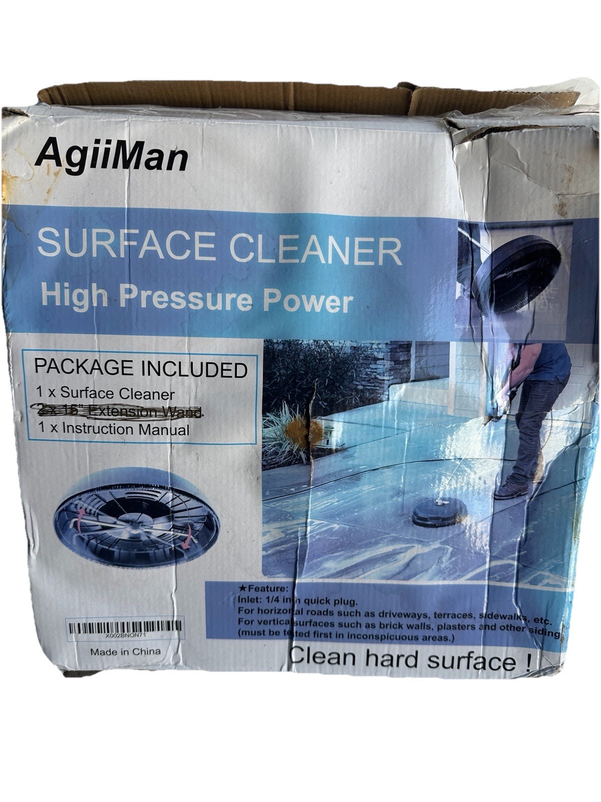 Agiiman 4000 PSI Water Pressure Washer Surface Cleaner New No Extension Wands