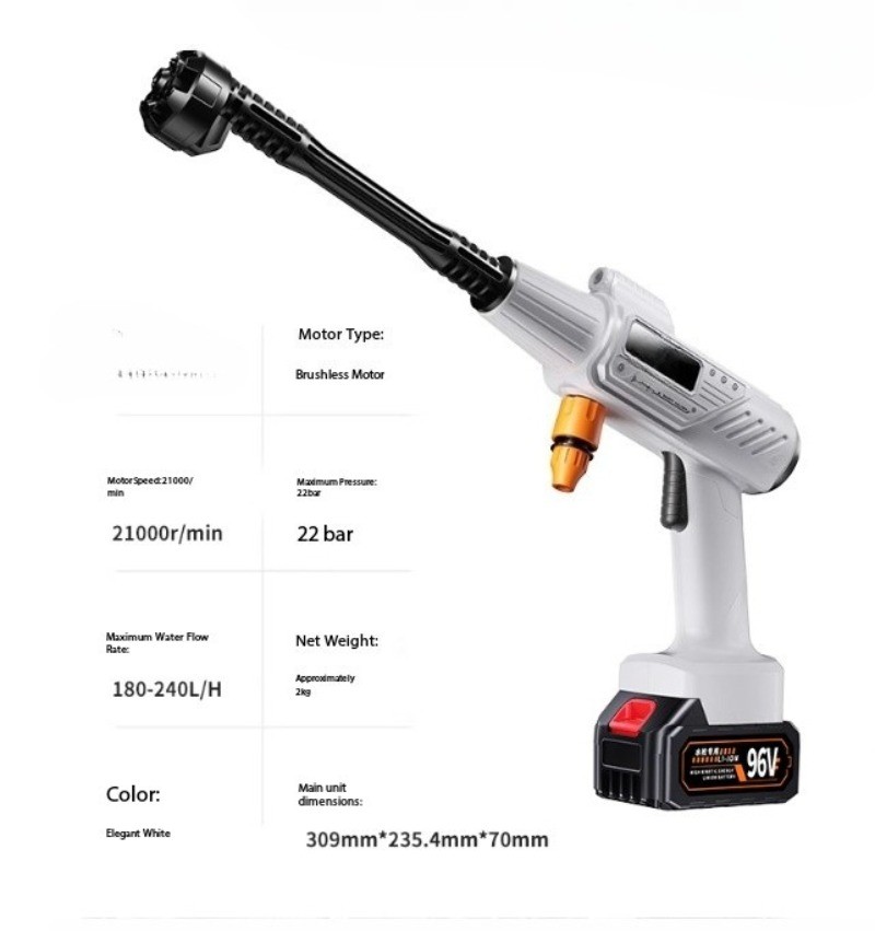 High-Pressure Car Wash Gun for Home Use Super-Powerful Wireless Car Washer