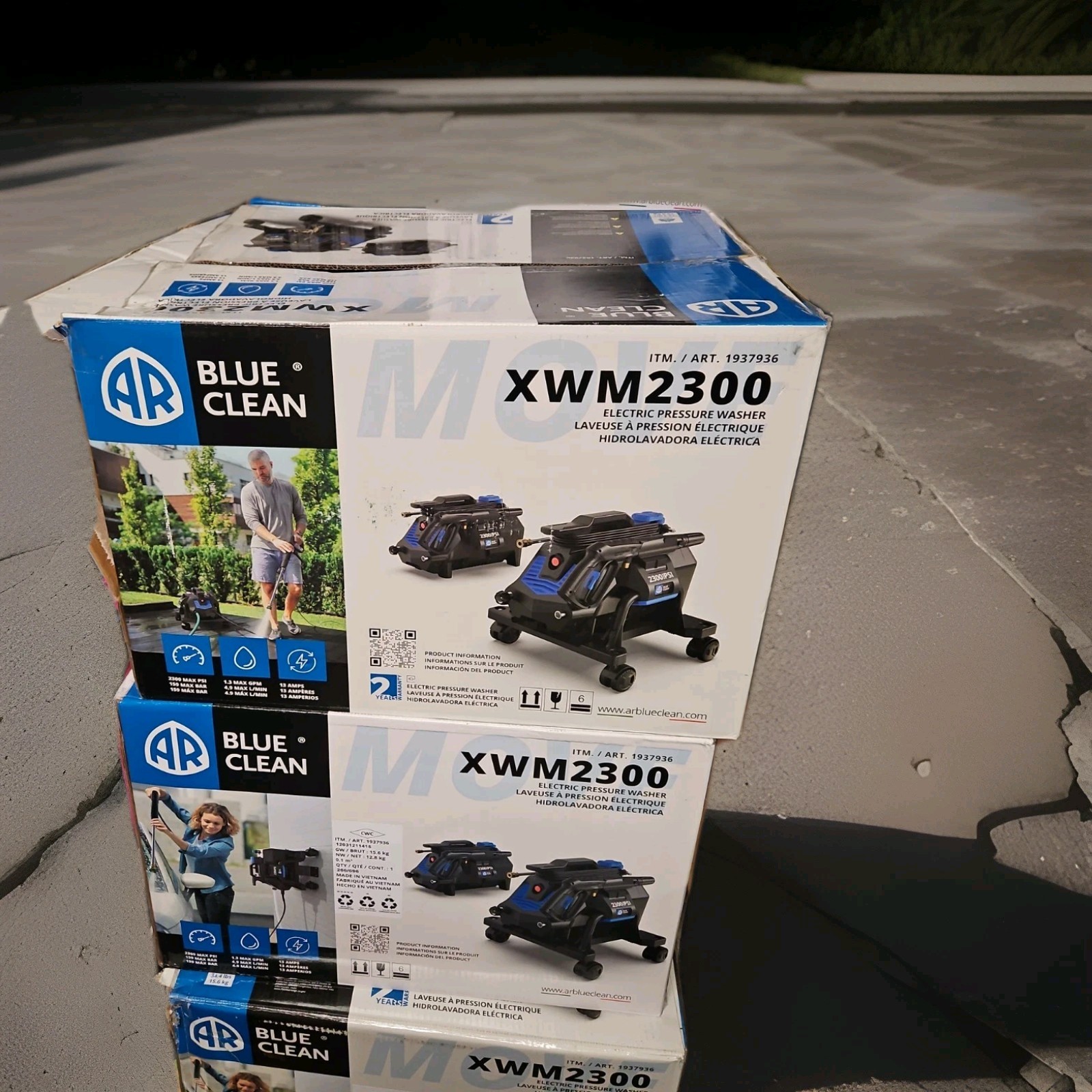 AR Blue Clean Portable Electric Pressure Washer 2300 PSI 1.3 GPM XWM2300
