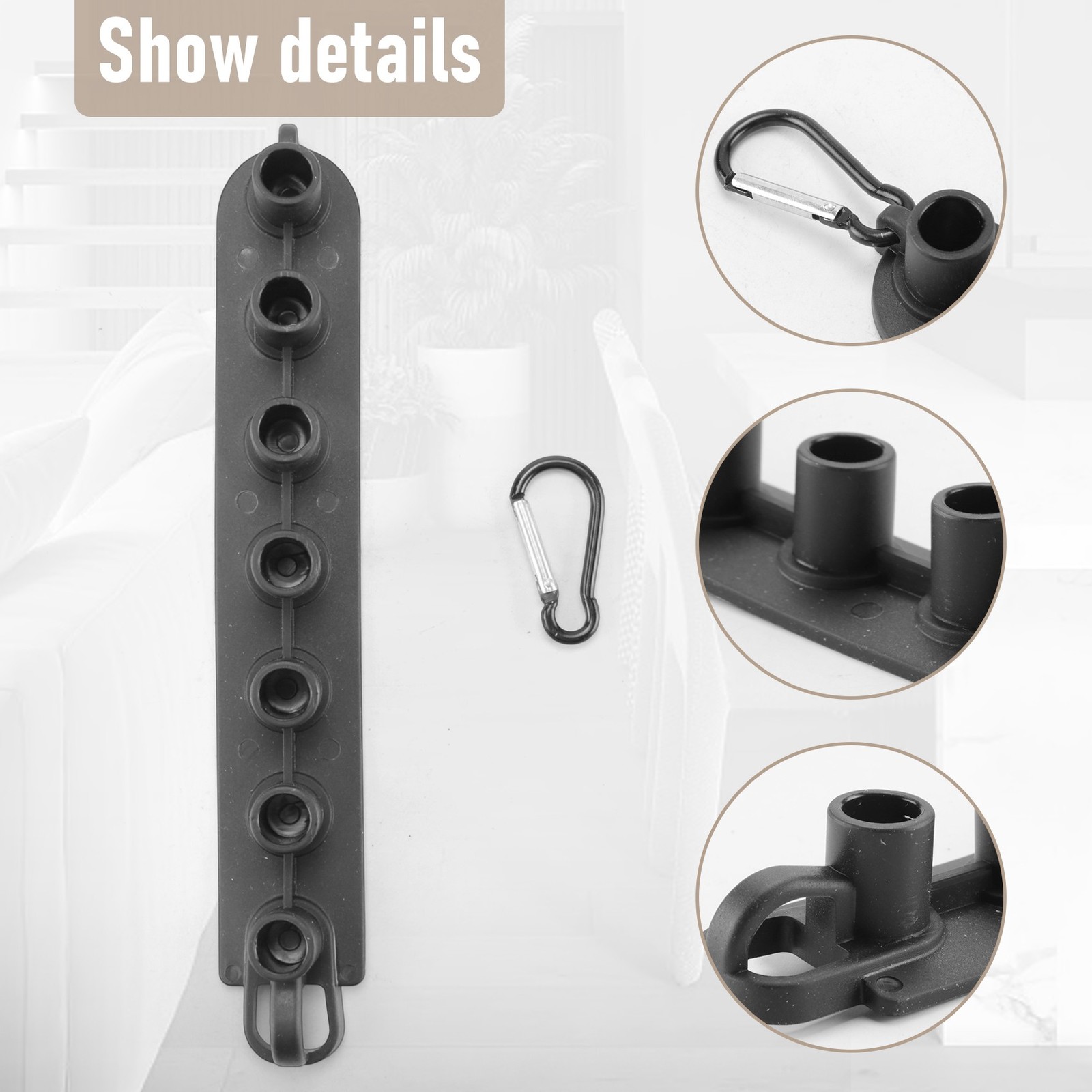 Pressure Washer Nozzle Holder, Holds 7 Nozzle Tips with 1/4 Inch 9175