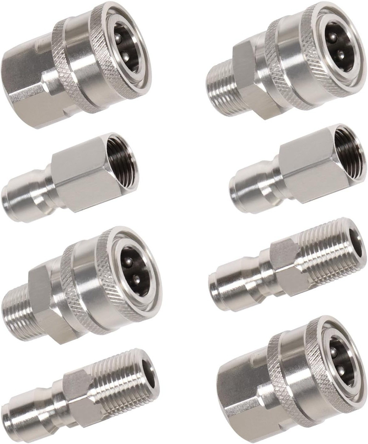 3/8 Inch Pressure Washer Quick Connect Fittings Set for NPT Threads