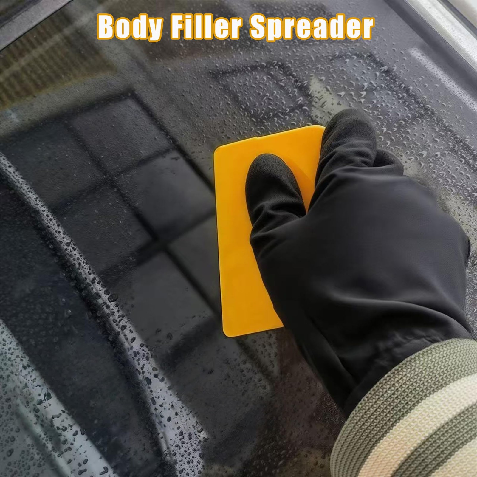 AVERZELLA Body Filler Spreader, 9-Pack Reusable large medium small, Yellow