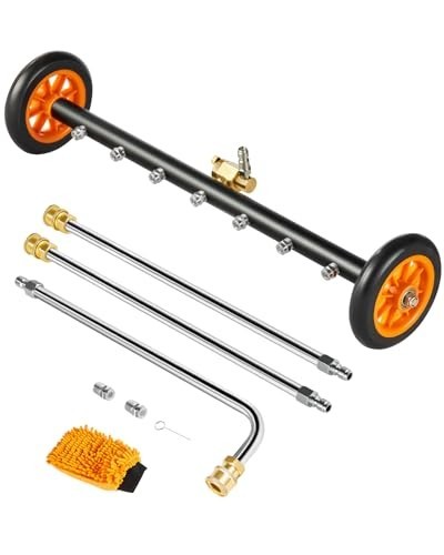 24″ Pressure Washer Undercarriage Cleaner – 4000 PSI, Stainless Steel, 7 Nozzles