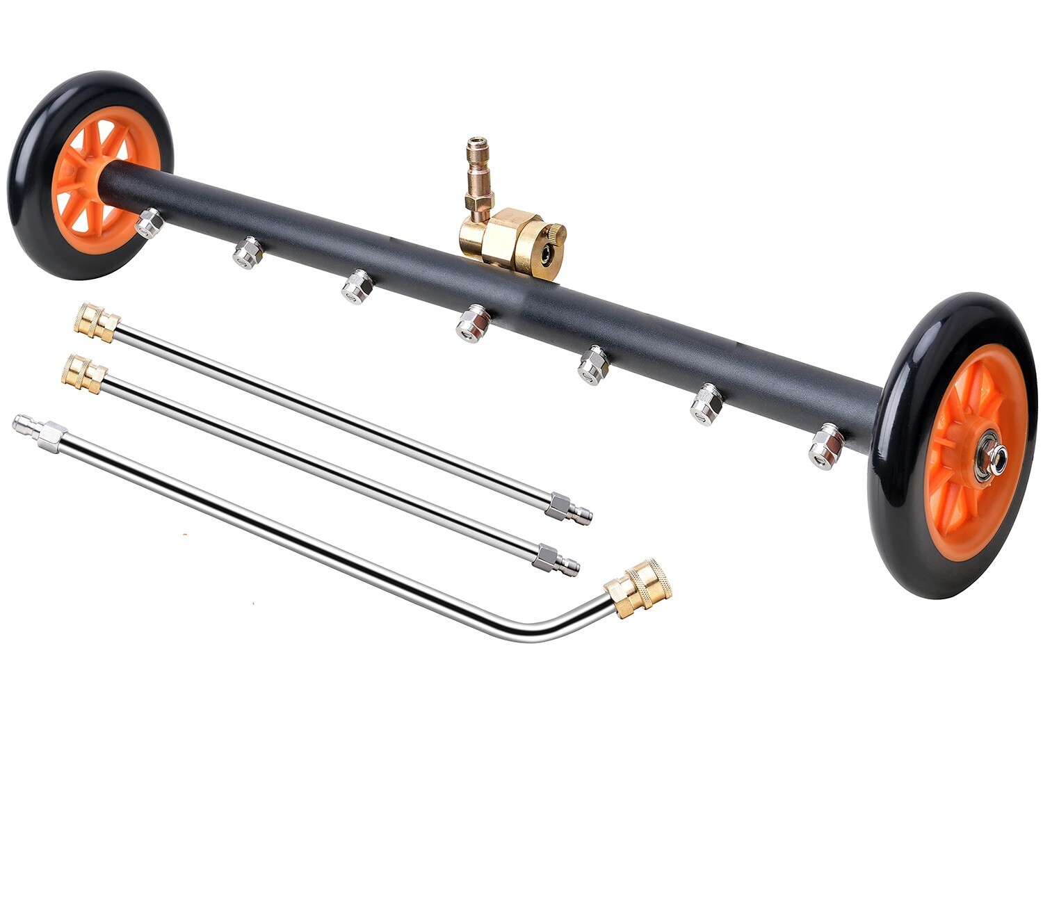 24″ Pressure Washer Water Broom Undercarriage Cleaner Driveway Surface Cleaner