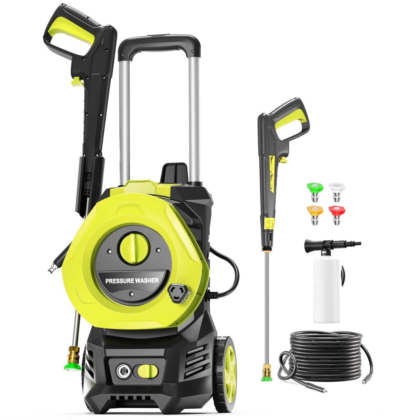 4800 PSI Electric Pressure Washer, 2.3 GPM High-Power Washer Machine 25FT Hose