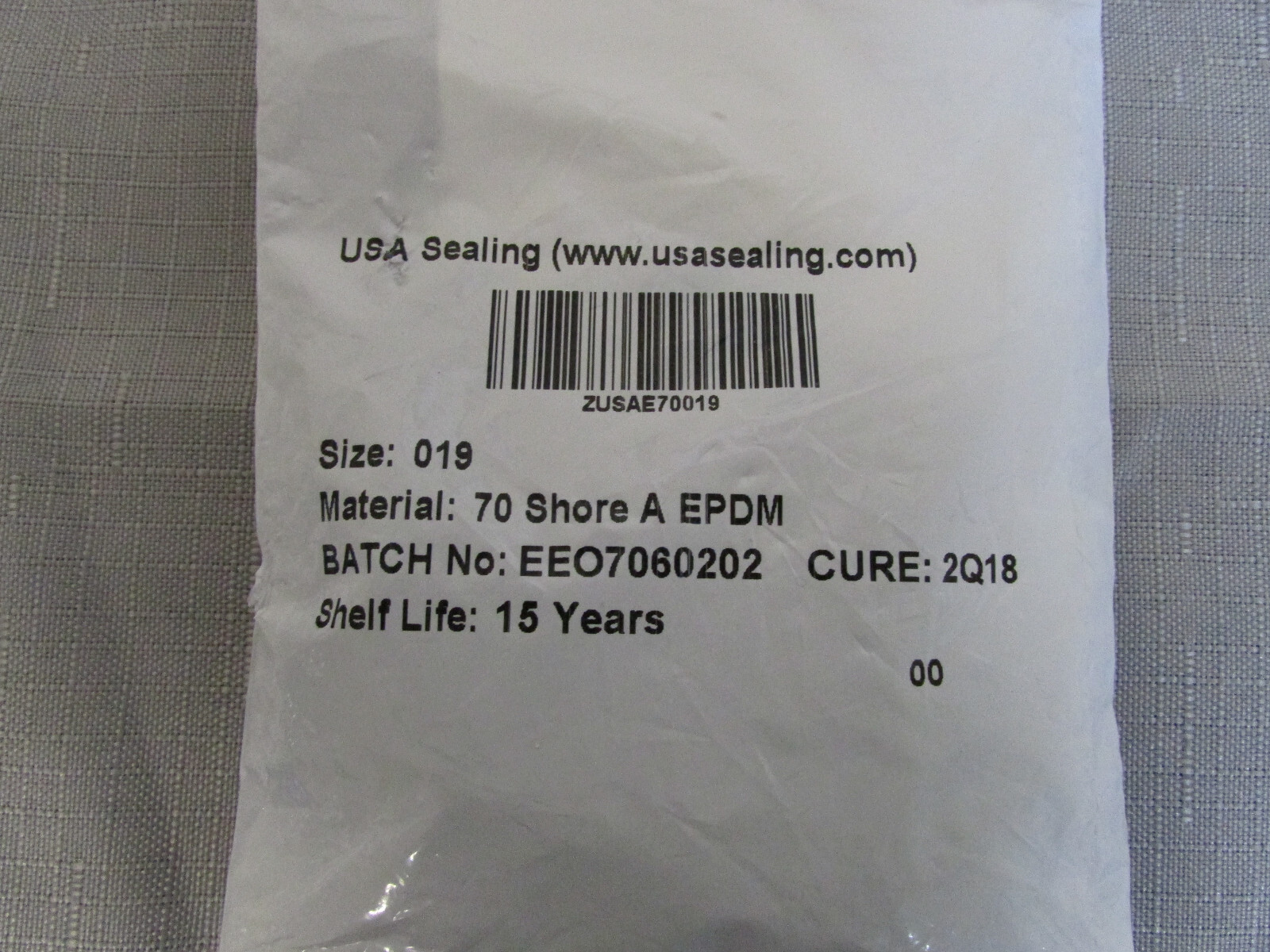 50 Pieces USA Sealing FDA EPDM O-Rings Size 019 Good to Year 2033