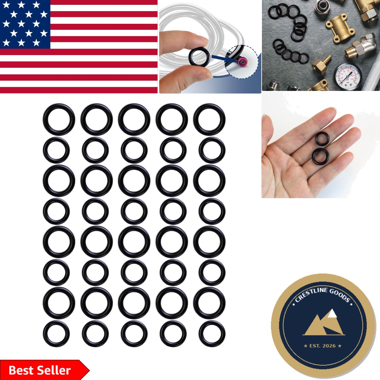 40 Pack High Quality Rubber O-Rings for Pressure Washers – Easy Installation