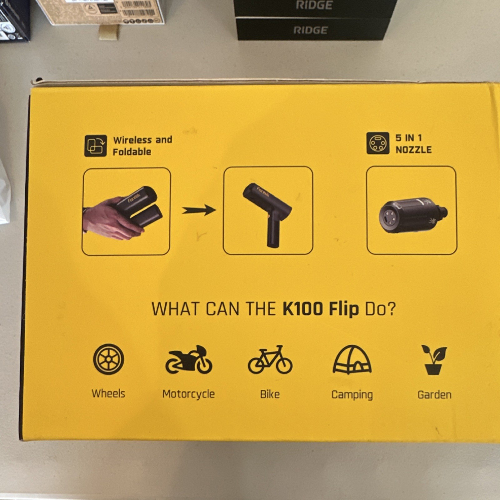 Fanttik K100 Flip Wireless Battery Pressure Washer 174 PSI 5 in 1 Nozzle