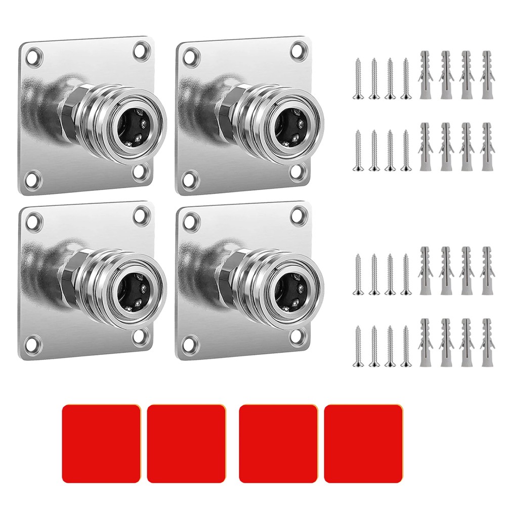 4X Foam Cannon Holder 1/4″ Quick Connect Wall Mount Rack for Pressure Washer USA