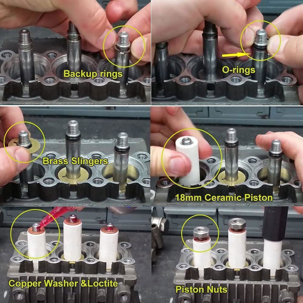 AR2546 Ceramic Plunger Repair Kit Fit Annovi Reverberi Pressure Washer Pumps RK