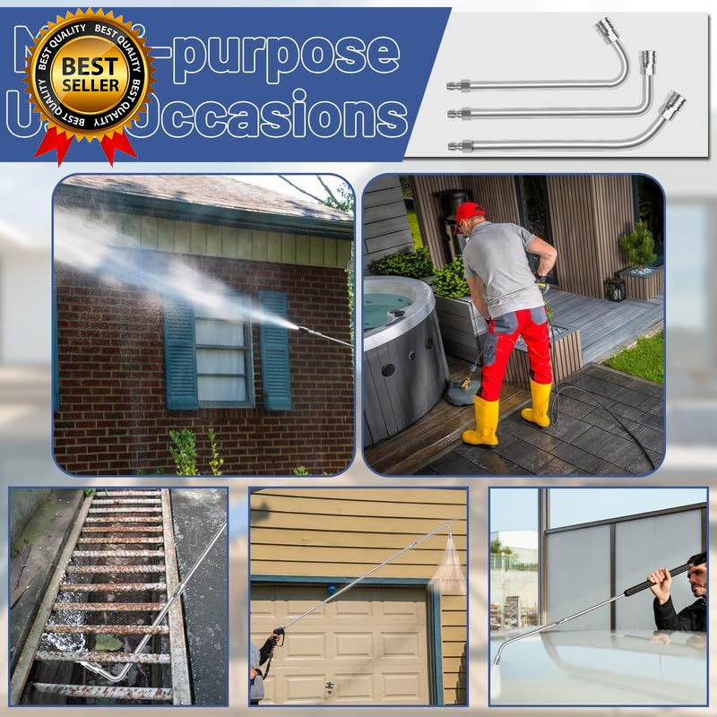 60″ Pressure Washer Extension Wand,Stainless Steel Power Washer Wand Extension-P