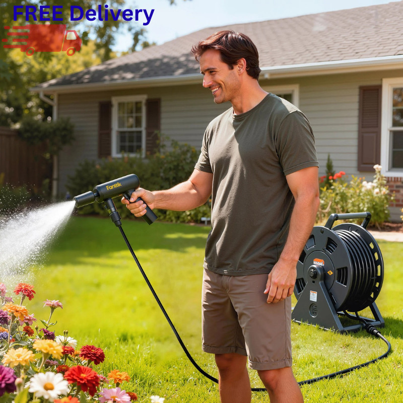 Cordless Portable Pressure Washer Foldable Power Cleaner Spray 5-in-1 Nozzle New
