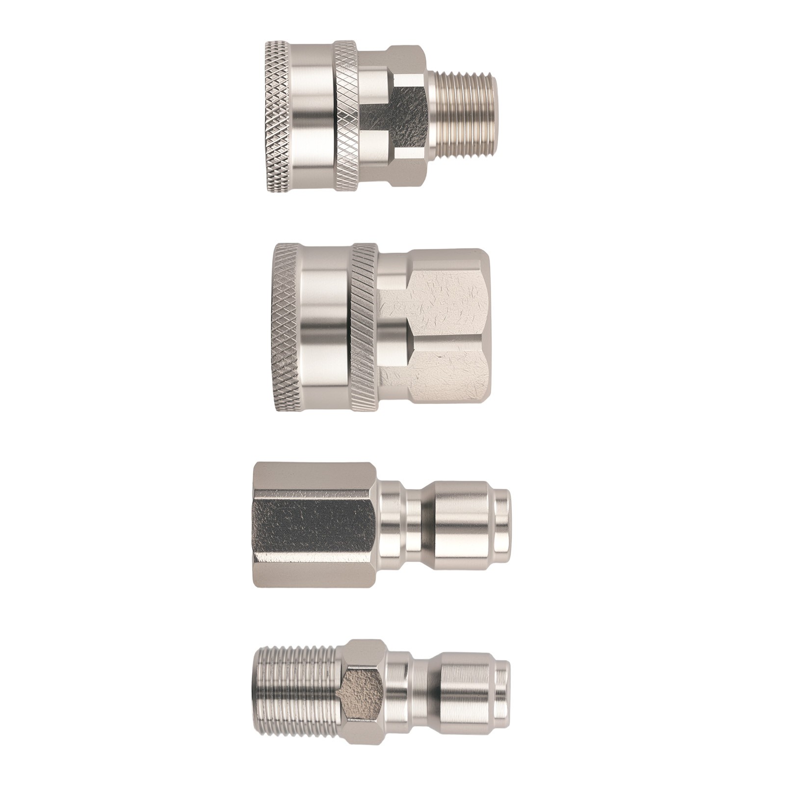 Pressure Washer Quick Adapter 3/8″ NPT Male Female Stainless Steel Kit 4 Pc