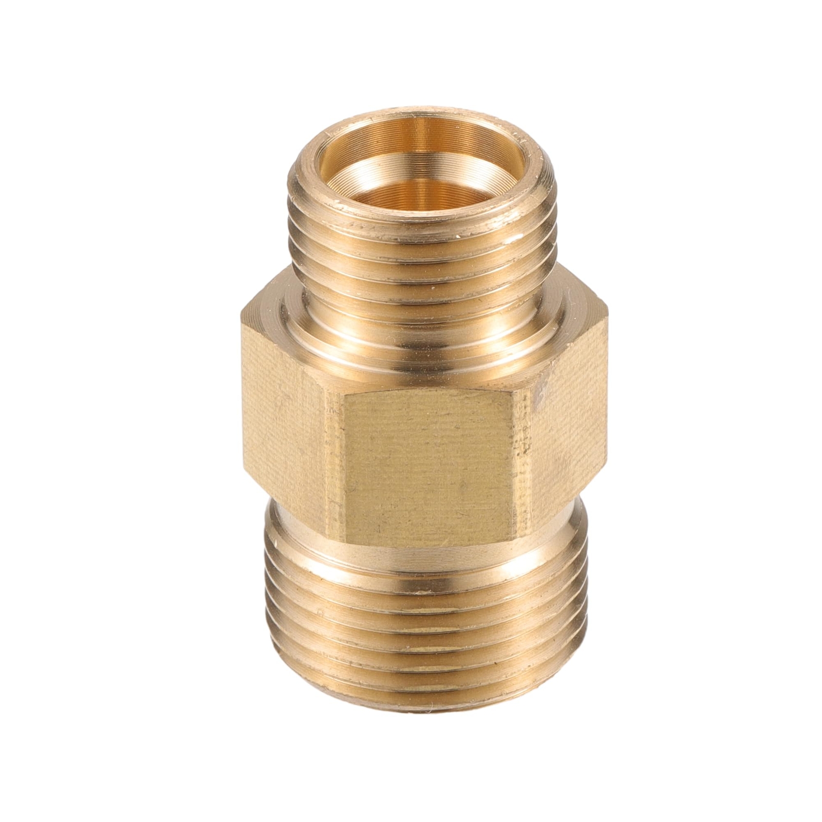 Pressure Washer Connector M18x1.5 to M22x1.5 Male Adapter Brass Screw Hose Co…