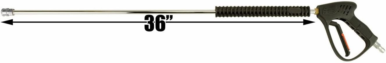 5000 PSI 8 GPM Pressure Washer Gun and 36in. Wand 300° F Hot Water Grade