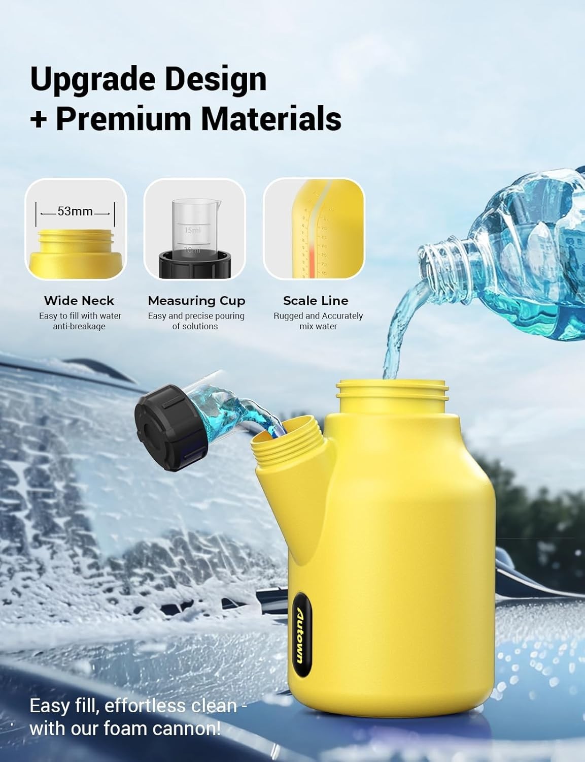 Foam Cannon for Pressure Washer, Car Wash Foam Sprayer with 1/4” Quick Connec…