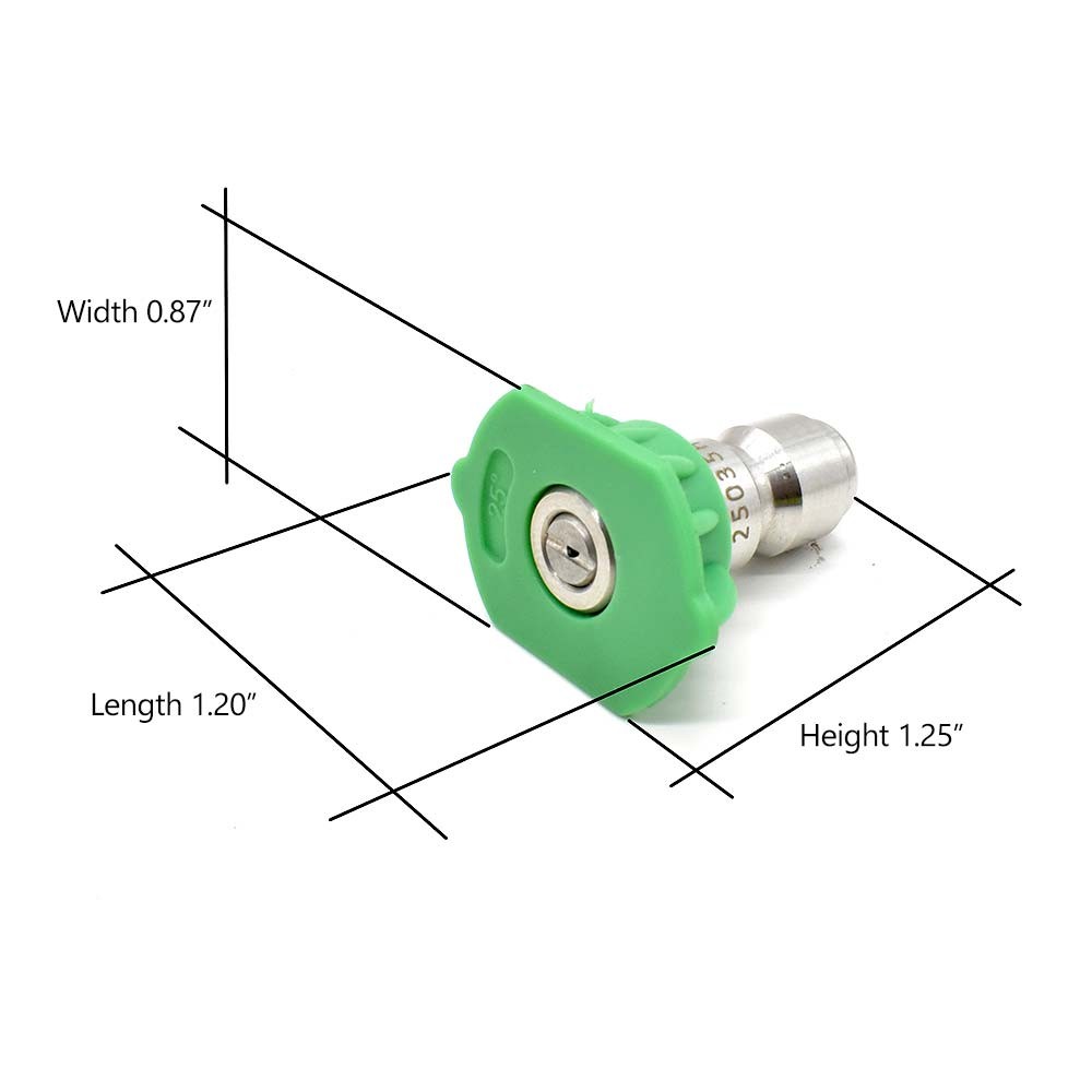 PW7102-DG Pressure Washer 1/4 Inch Quick Connect High Pressure Spray Nozzle Tip