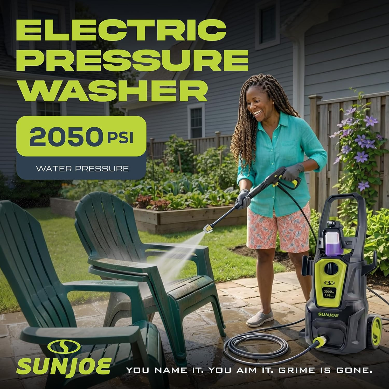 Electric Pressure Power Washer W/Foam Cannon & Extension Wand, 1600 PSI (PWMA Ce