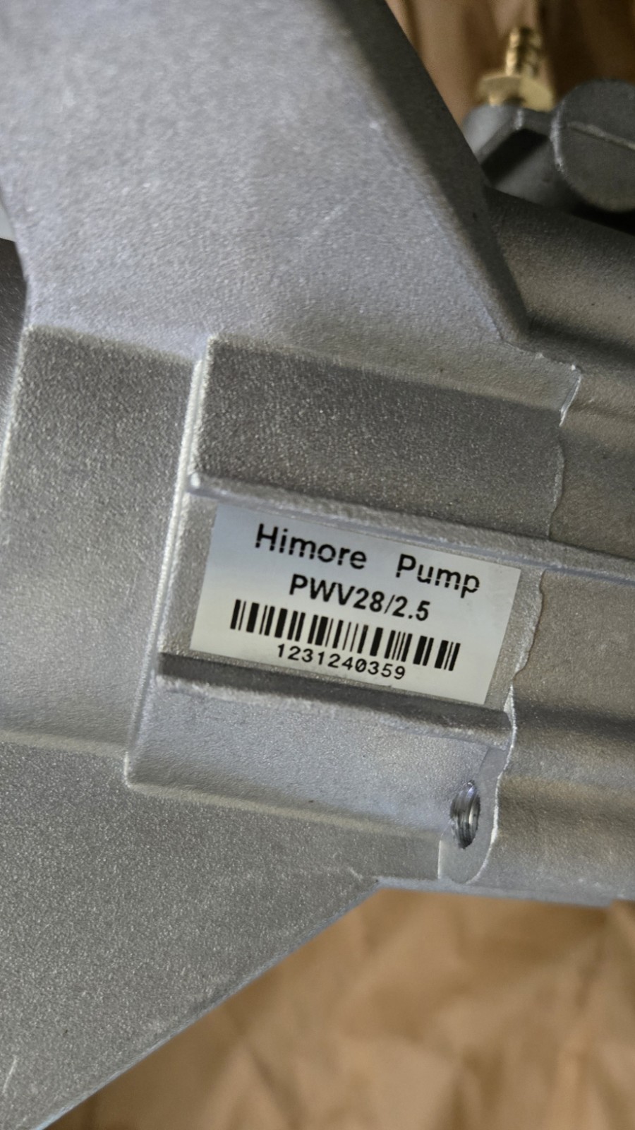 Hilmore Pump PWV28/2.5 3000psi Max, 2.5 Gal Per Min