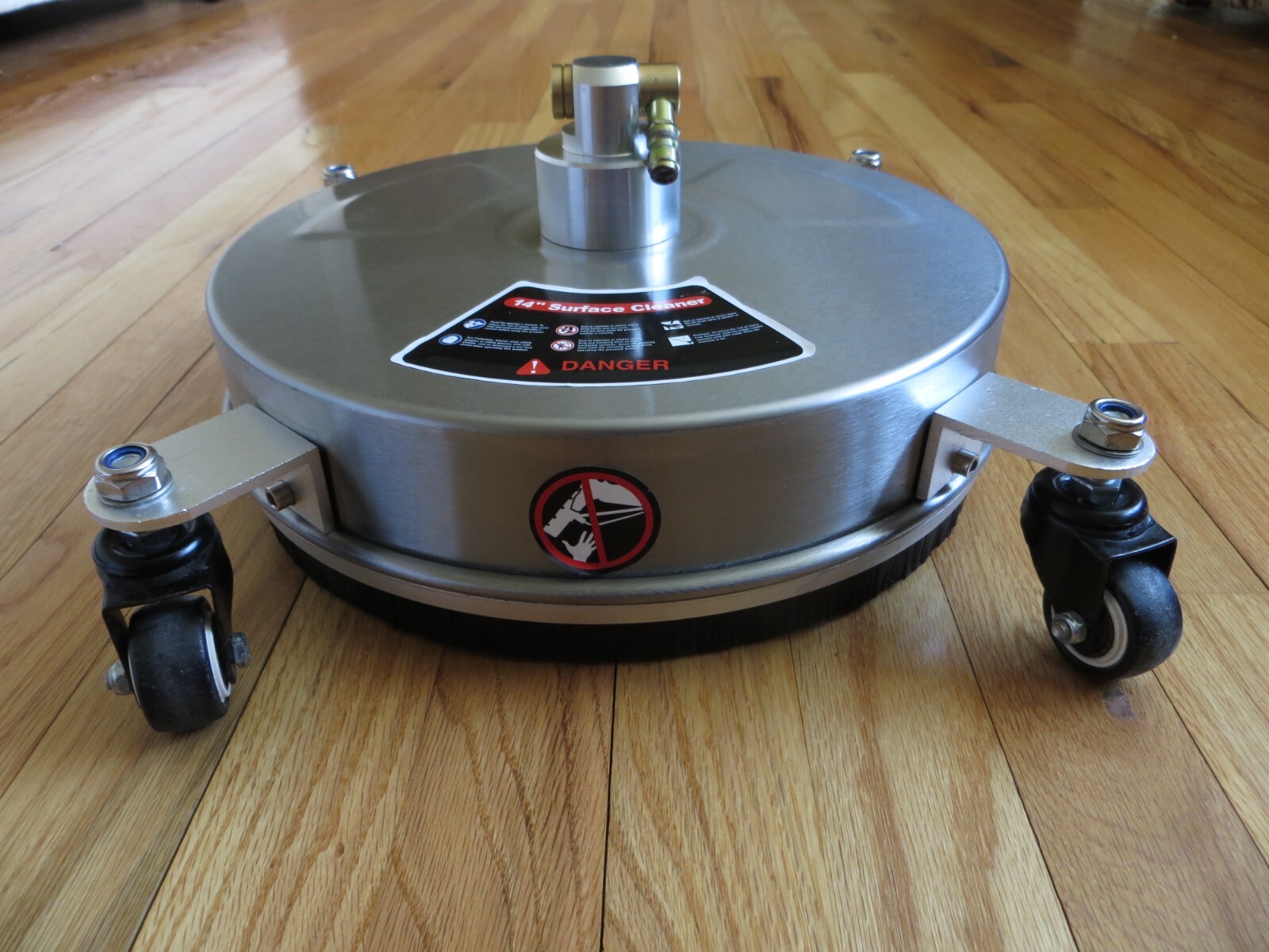 Biswing 14″ Pressure Washer Surface Cleaner with 4 Wheels, Stainless Steel Po…