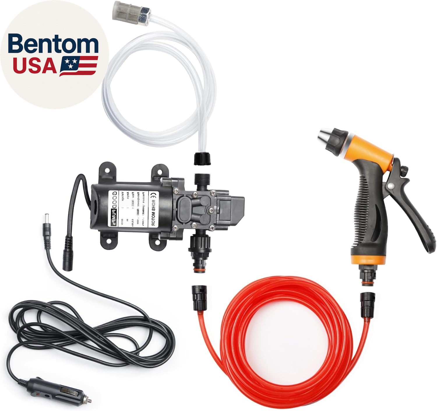 Portable Intelligent Electric Pressure Washer Pump 100W 160 PSI 12V Portable Pre