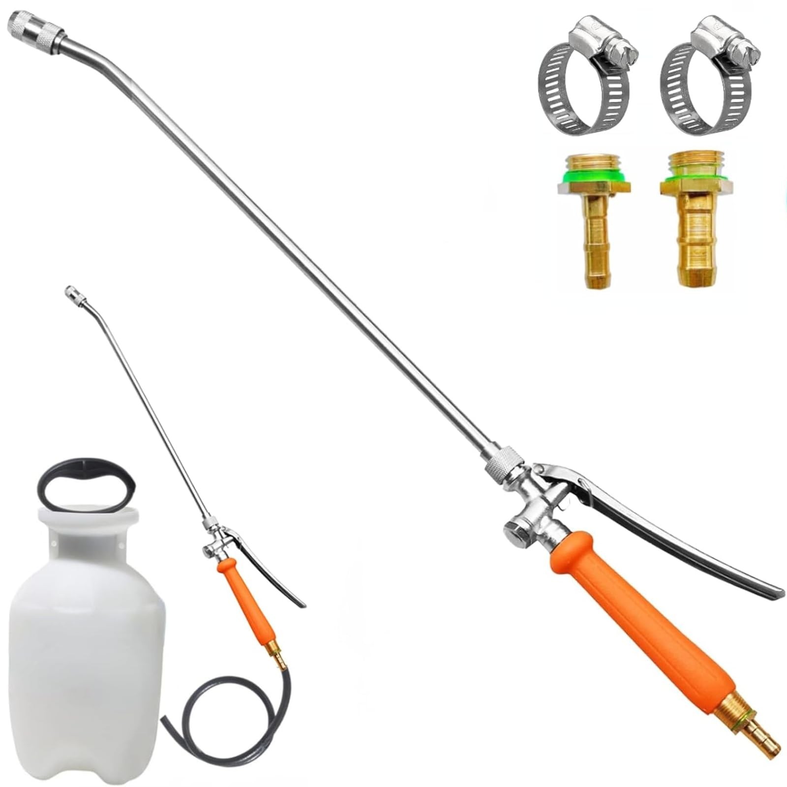 24 Inches Metal Sprayer Wand Compatible with Pump Sprayer,1/4″ & 24 Inch, 002