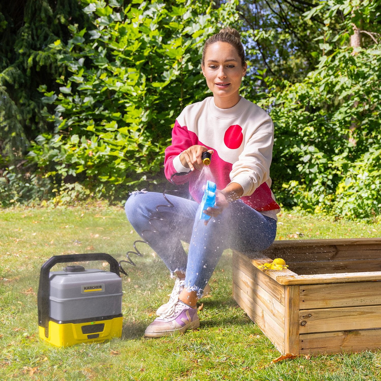 Karcher OC 3 Plus Portable Outdoor Cleaner with Tank & Battery, Low Pressure