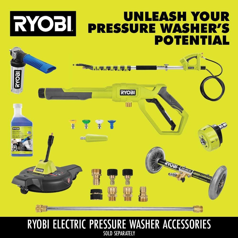 RYOBI 1900 PSI 1.2 GPM Cold Water Wheeled Corded Electric Pressure Washer