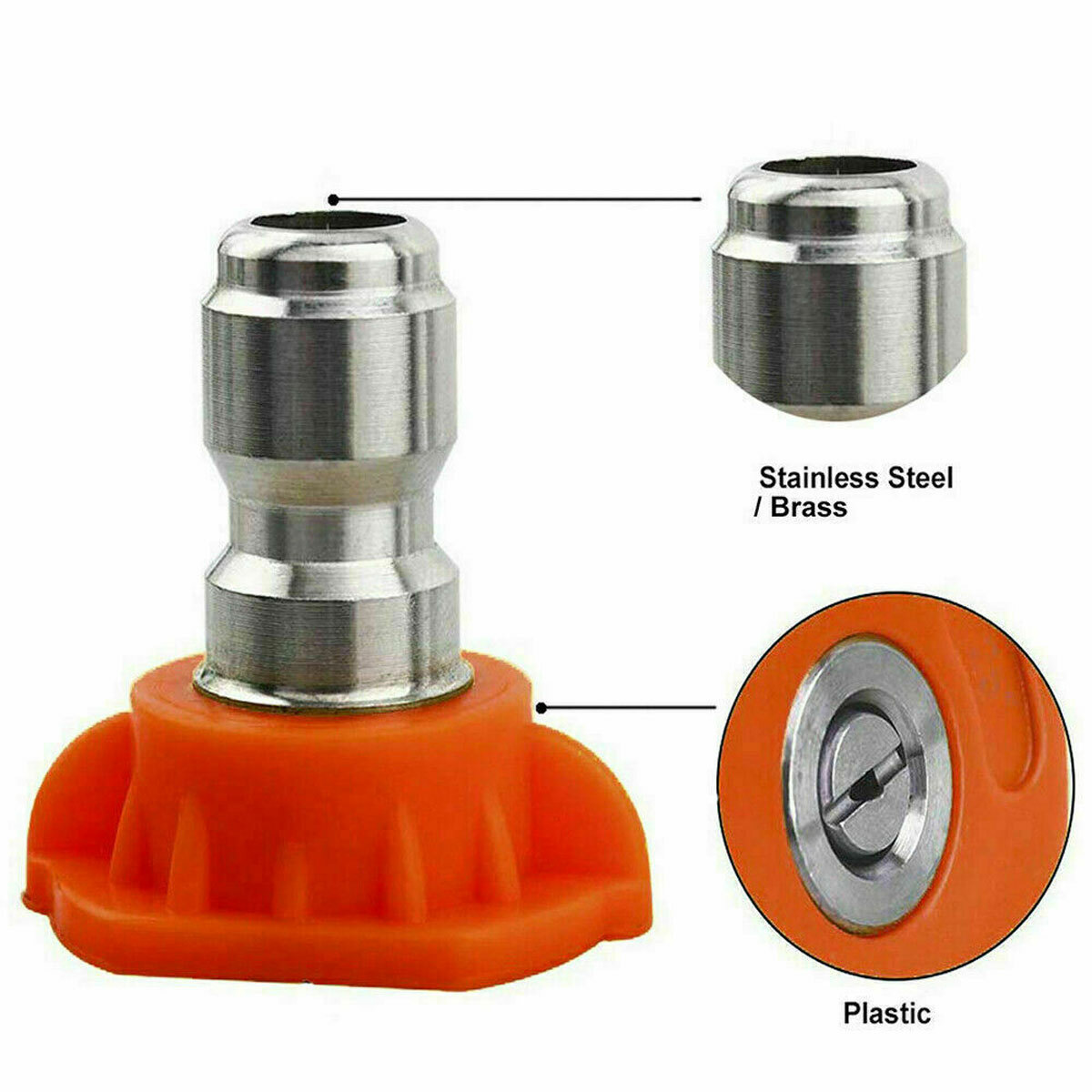5pcs Pressure Washer Spray Tips Nozzles High Power Kit Quick Connect 1/4″ Set