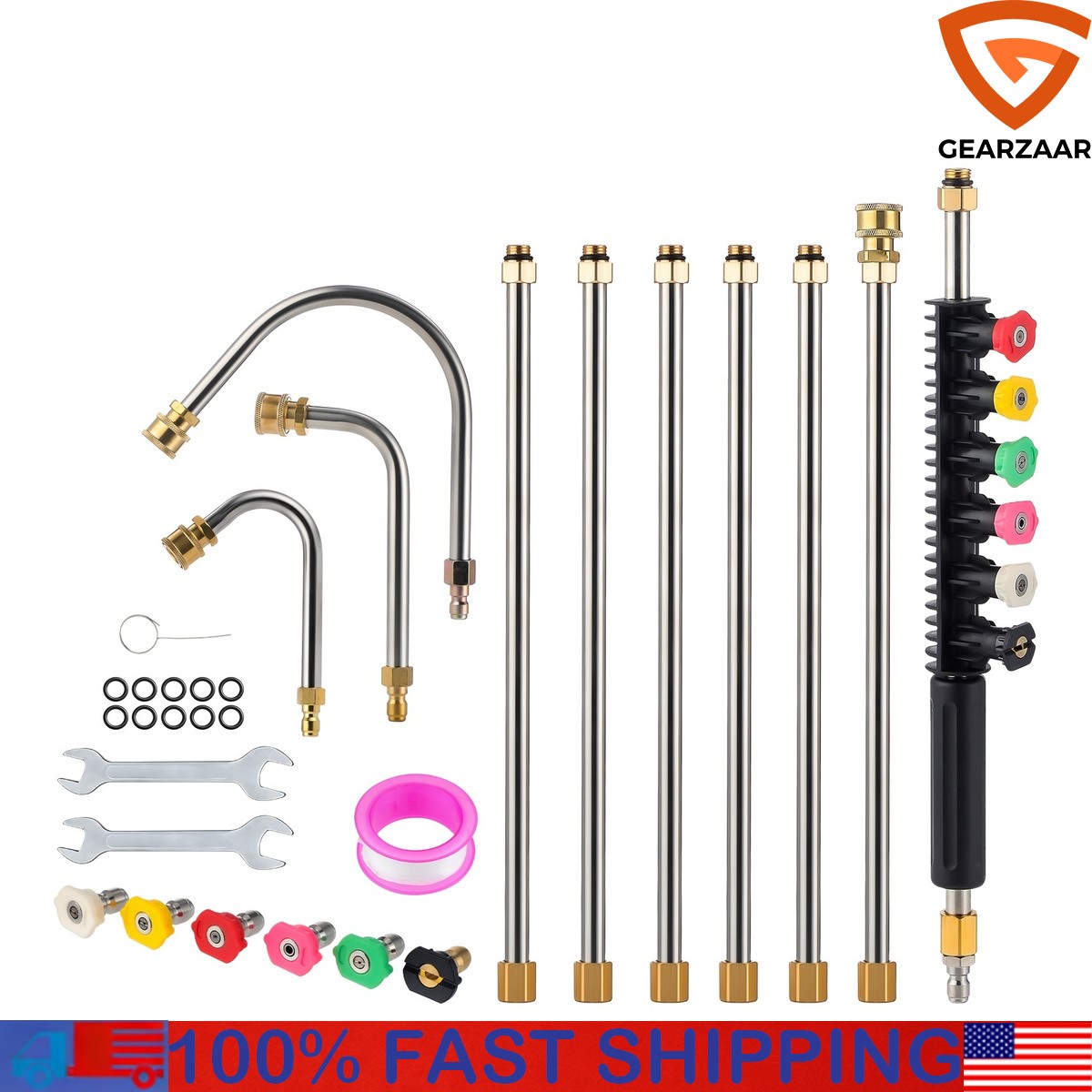 High Pressure Washer Gun Gutter Cleaning Tool 9.5FT with Wrench 4000 psi
