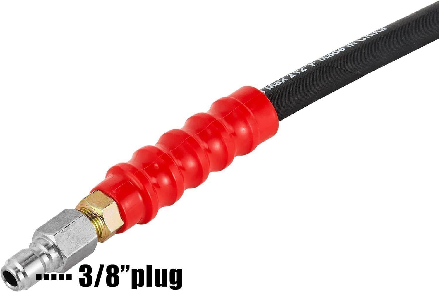 Pressure Washer Hose 3/8 Inch x 50 FT Quick Connect 4000 PSI Steel-Wire Braid US