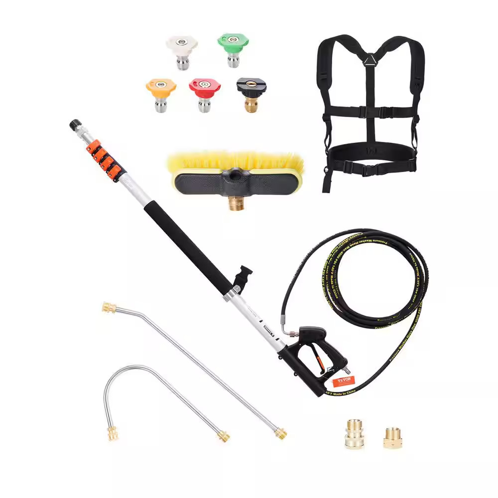 Pressure Washer Telescoping Wand, 18 Ft., 4000 Psi, Telescopic Spray Wand with G